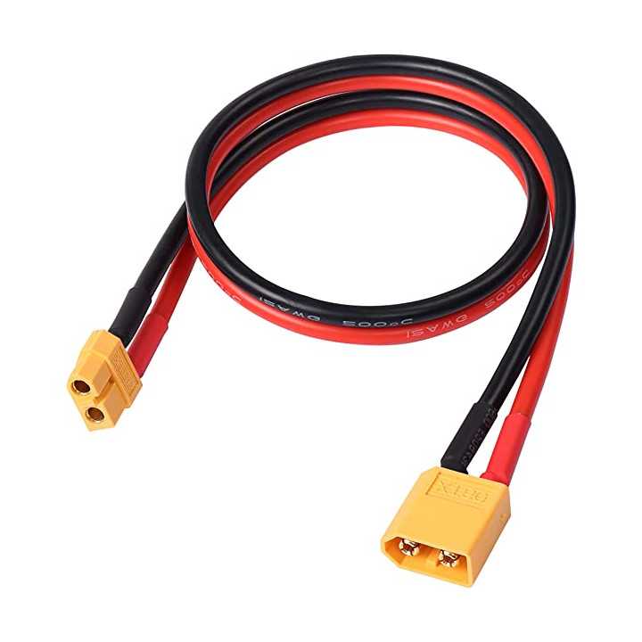 Set prelugitor mufa XT30 tata mama cu cablu siliconic 16AWG 30cm max 15A 500V