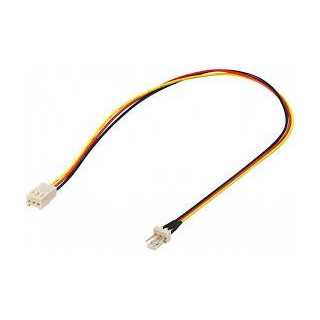 Cablu prelungitor de alimentare ventilator PC FAN POWER 3-pin tata/mama 30cm Goobay 93631