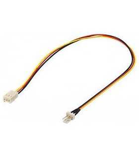 Cablu prelungitor de alimentare ventilator PC FAN POWER 3-pin tata/mama 30cm Goobay 93631