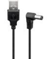 Cablu USB - DC 5.5 x 2.1 mm 90 grade 1.5m negru Goobay 55159