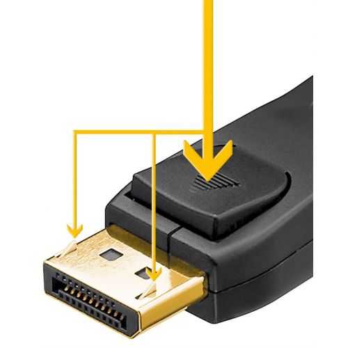 Cablu DisplayPort - DisplayPort V2.0 1m 8K/60Hz 4K/120Hz Full HD 1080p/240Hz negru Goobay 58532