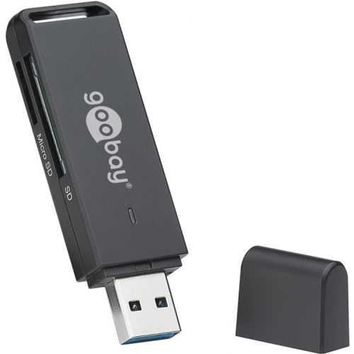 Cititor card reader USB 3.0 pentru SDXC SDHC MicroSD si SD Goobay 58260