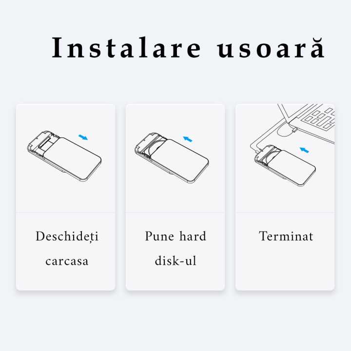 Rack USB 3.0 2.5" negru Orico 25PW1-U3