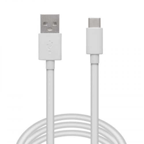 Cablu de date/incarcare USB-USB Type C alb 2m invelis siliconic delight 55550WH-2