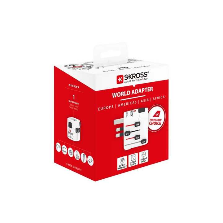 Adaptor priza universal 3 pini tata - Schuko mama Skross 1.103145