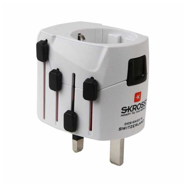 Adaptor priza universal 3 pini tata - Schuko mama Skross 1.103145