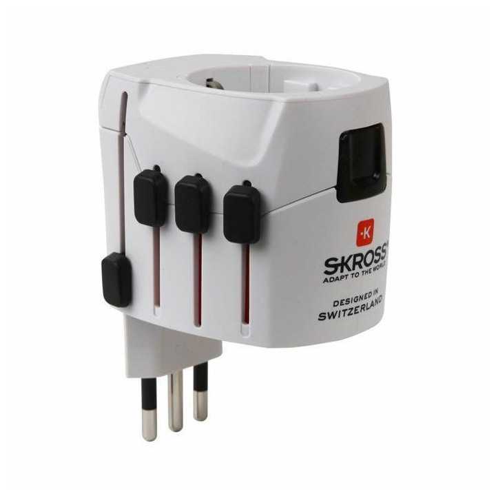 Adaptor priza universal 3 pini tata - Schuko mama Skross 1.103145