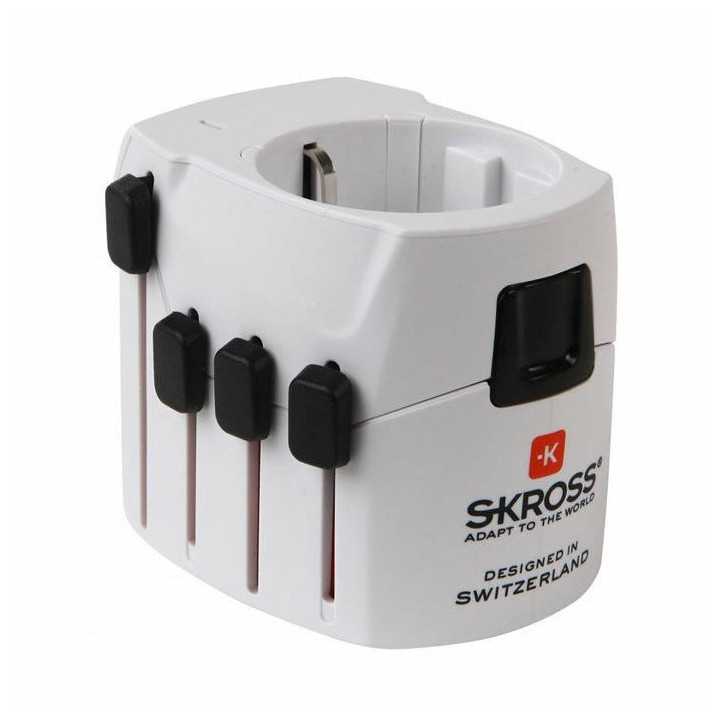 Adaptor priza universal 3 pini tata - Schuko mama Skross 1.103145