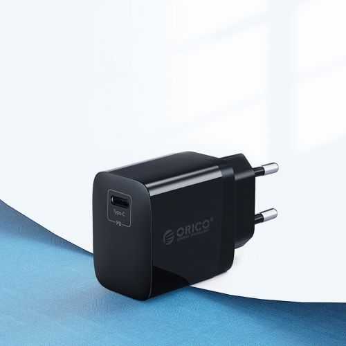 Incarcator Orico PV20-C 1X USB TYPE C 20W QC3.0 negru PV20-C-EU-BK