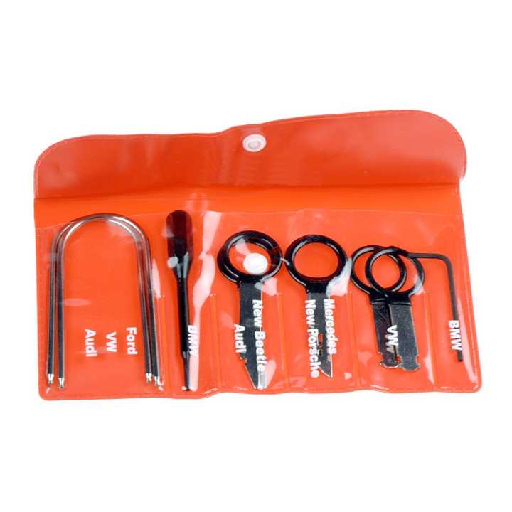 Set 10 chei pentru demontare radio Audi BMW Ford Mercedes kit 4CarMedia KLUCZ-65.229