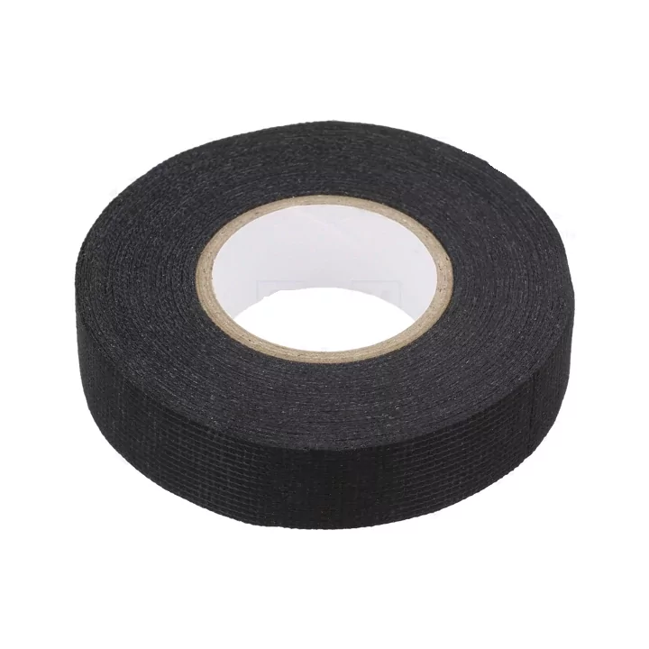 Banda textila W 19mm L 15m Thk 0.13mm acril modificat negru 3730 TKANINOWA PARCIANA 19MM-15M