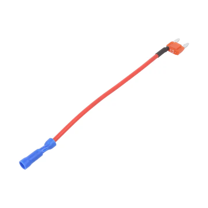 Siguranta MINI 10A 32VDC auto 10.9mm Mini cu cablu conector OPTIFUSE ANM-W-10A-16R