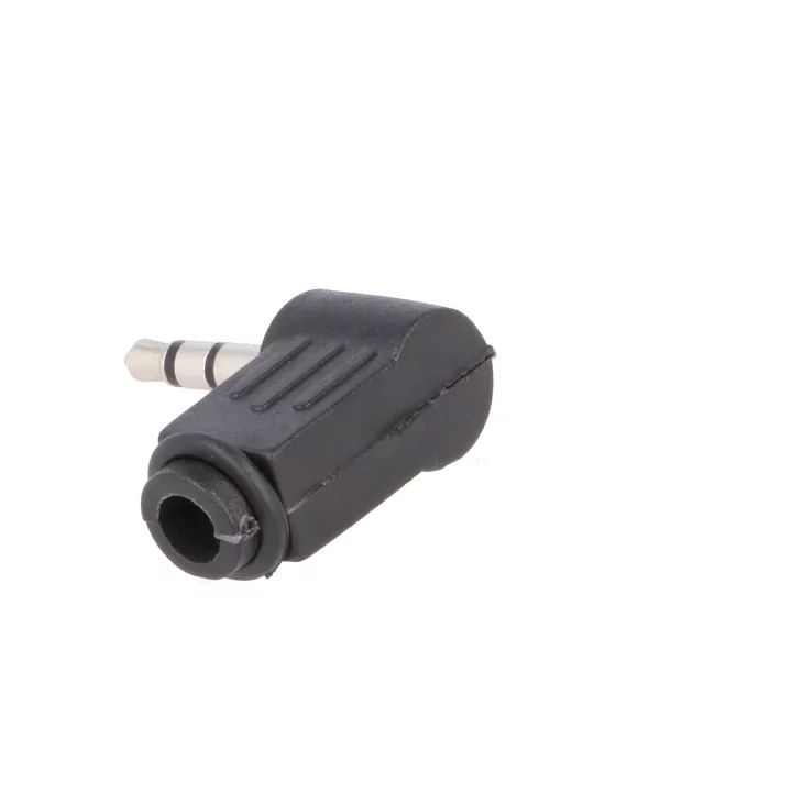Mufa Jack 3.5 mm tata stereo la 90 grade pe cablu JC-023