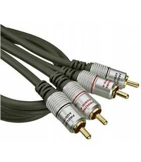 Cablu RCA mufa tata x2 din ambele parti 0.5m negru PROLINK TCV4270-0.6