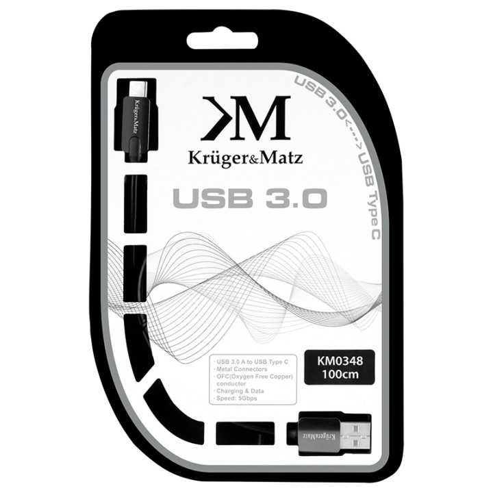 Cablu USB 3.0 cu USB Type C 1m Profesional Kruger&Matz