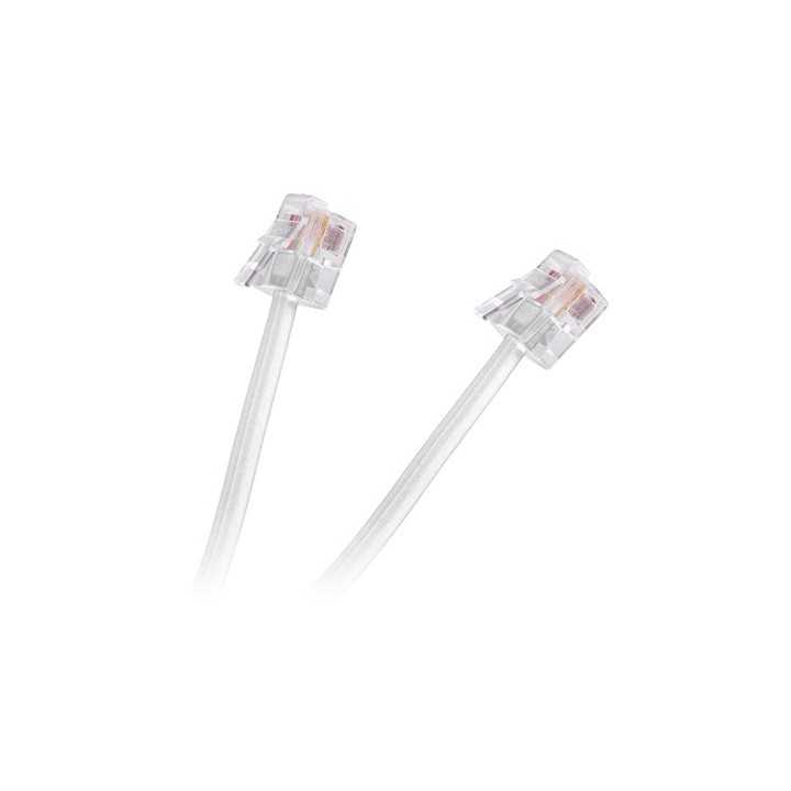 Cablu telefon extensie alb 10m RJ11