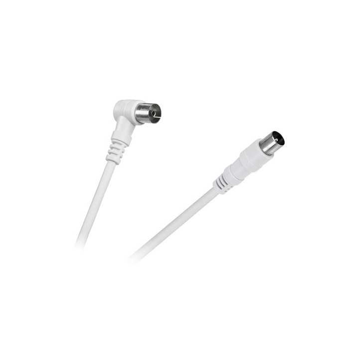 Cablu RF video 100Hz HDTV 90 alb 1.5m