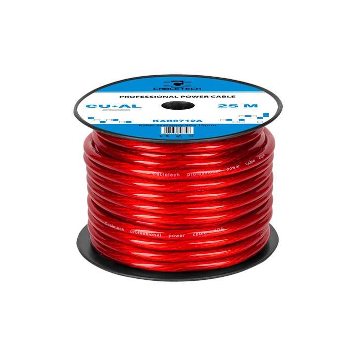 Cablu putere Profesional 4GA 10mm/21.15mm2 rosu Cupru-Aluminiu 1m Cabletech