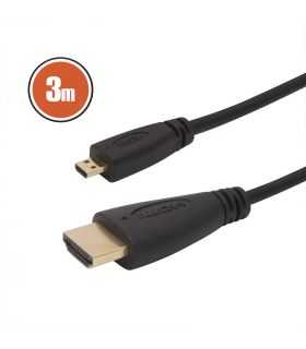 Cablu micro HDMI - HDMI 3m 1080p 10.2Gbps 30AWG placat cu aur Delight 20425