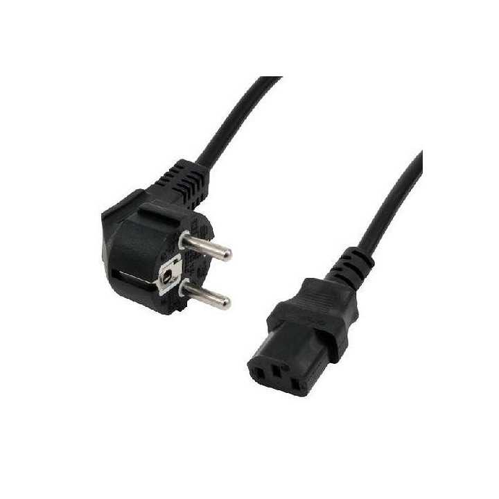 Cablu alimentare PC 1.2m schuko tata 90 grade CEE 7/7 la IEC320-C13 mama conductor aluminiu cuprat