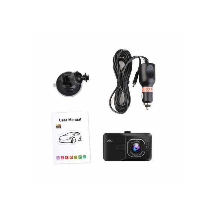 Camera auto Well Trace 1080p FHD 720p ecran 3" DVR-CAR-TRACE-WL