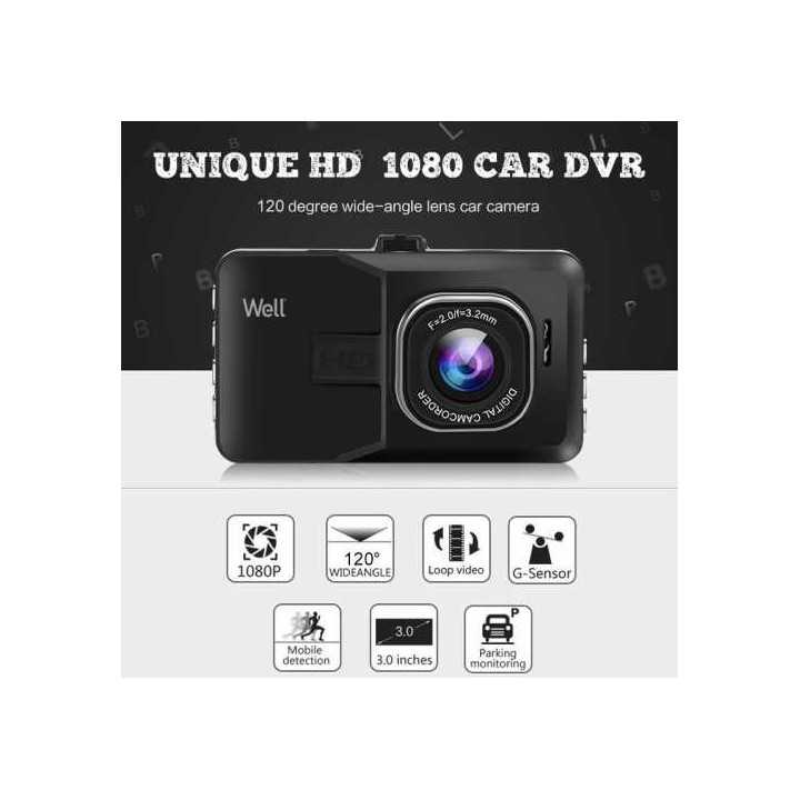 Camera auto Well Trace 1080p FHD 720p ecran 3" DVR-CAR-TRACE-WL
