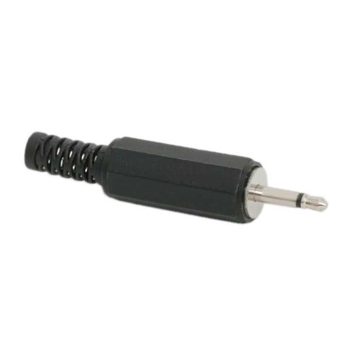 Mufa Jack audio 2.5 mm mono tata cu protectie cablu plastic Goobay