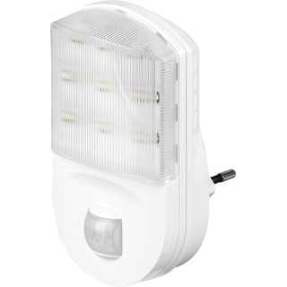 Lumina de noapte LED 1.1W alb rece 6400K cu detector de miscare 5m PIR 230V alb 96500 Goobay