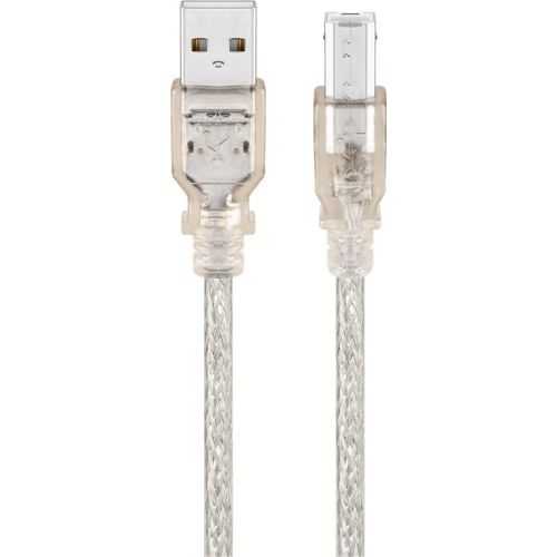 Cablu USB 2.0 HI-SPEED tata A la USB tata tip B imprimanta 1m cupru 0.48Gbit/s transparent 68606 Goobay