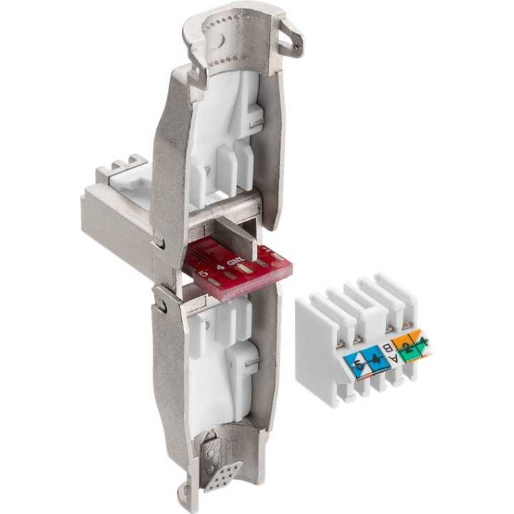 Mufa tata RJ45 CAT6A STP metal ecranata cablu max. 9mm AWG 22 - AWG 24 montare fara cleste 38292 Goobay