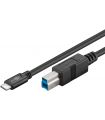 Cablu USB 3.0 type C tata la USB B 3.0 1m 5Gbit/s negru 67986 Goobay