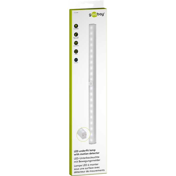 Lampa LED alb rece 6500K 160lm cu detector de miscare intrerupator 6x AAA 55498 Goobay