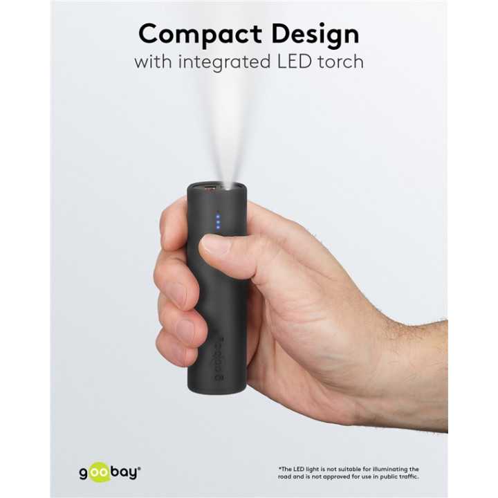 Power Bank 5.0 5000mAh suport pentru bicicleta negru USB-A/USB type C 3A 60656 Goobay