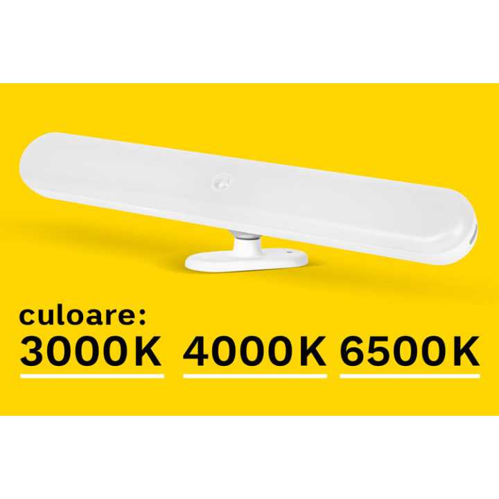 Lampa LED 1.5W 90lm 3000K 4000K 6000K Rotativa Senzor miscare Acumulator 800mAh Rebel ZAR0549