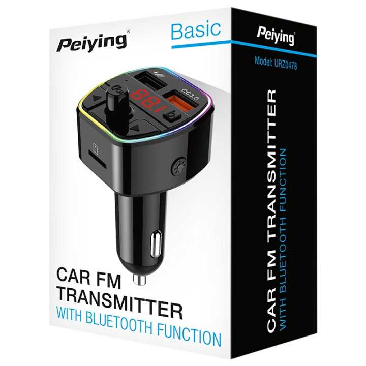 Modulator FM audio Bluetooth QC3.0 2x USB Peiying URZ0478