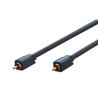 Cablu Profesional CLICKTRONIC audio 1x RCA 1m tata-tata aurit OFC cupru COAX 75 ohm Dublu ecranat 70443