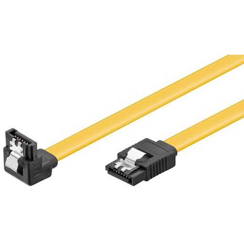 Cablu HDD SATA III - SATA 7 pini 90 grade 0.1m 6GBits Goobay 93947
