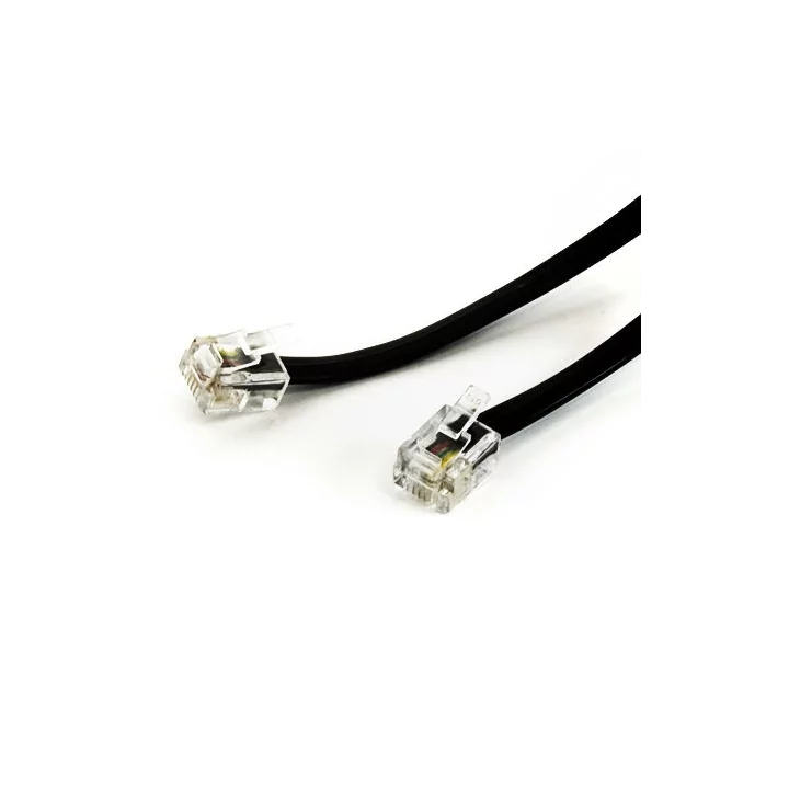 Cablu telefon RJ11 6P4C negru 2m EDC