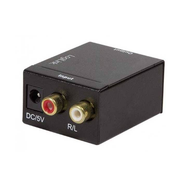 Adaptor convertor analogic-digital Intrare 2xRCA mama - Toslink/ Coaxial Didital audio LOGILINK CA0102