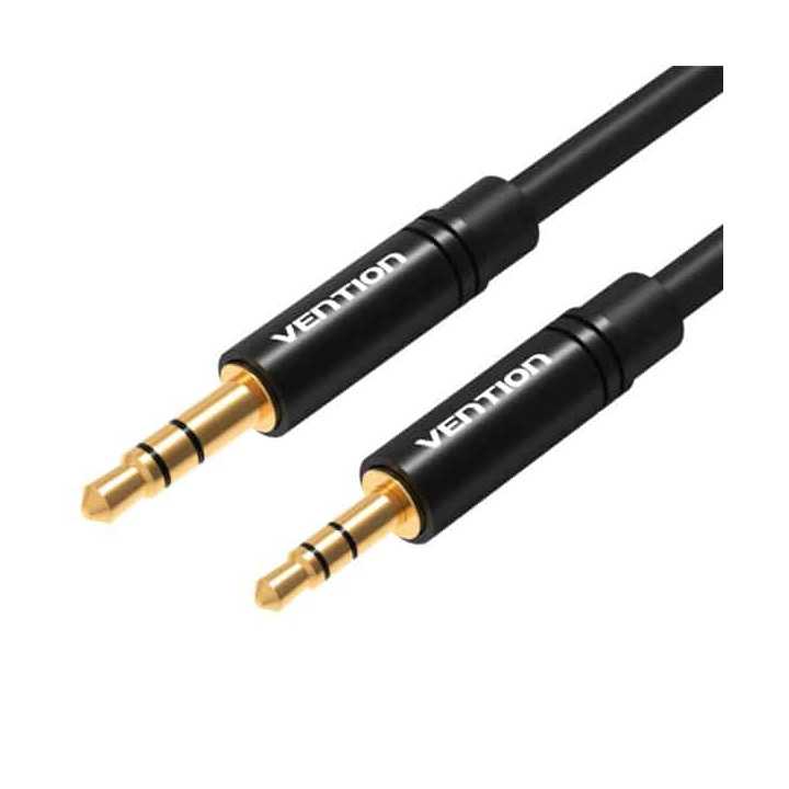 Cablu Slim Jack 2.5 mm 3 pin tata - Jack 3.5 mm 3 pin tata 1m negru VENTION BALBF