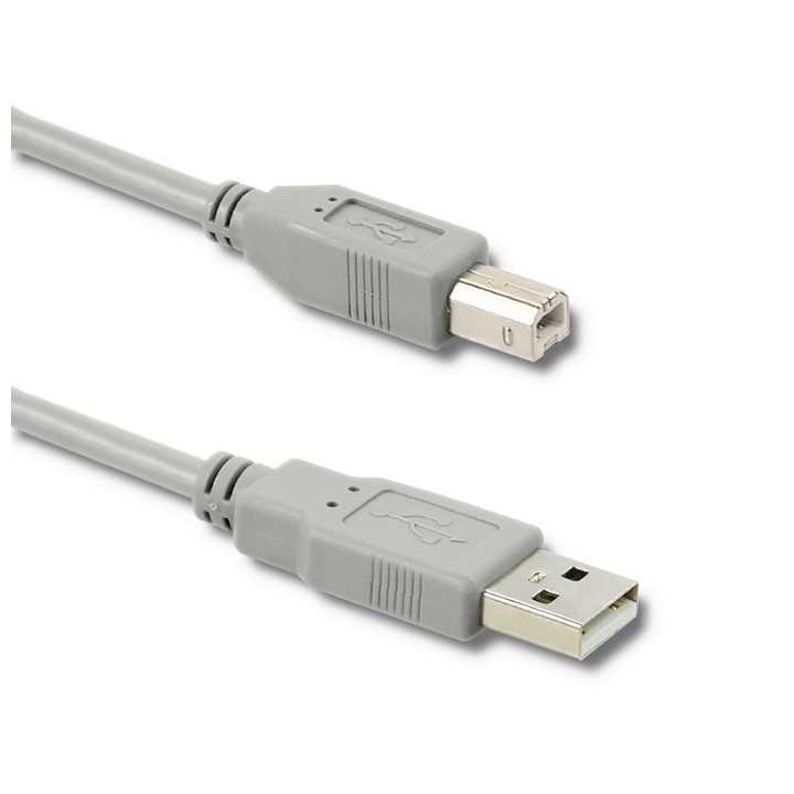 Cablu USB 2.0 A - USB B imprimanta 1m gri QOLTEC-50395