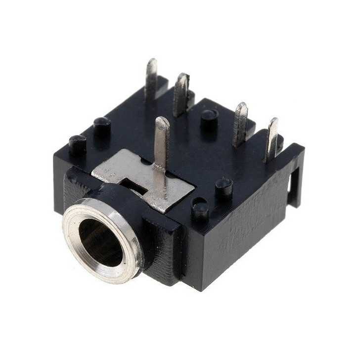 Conector 3.5mm stereo jack montabil pe panou cu intrerupator Valueline JC-128