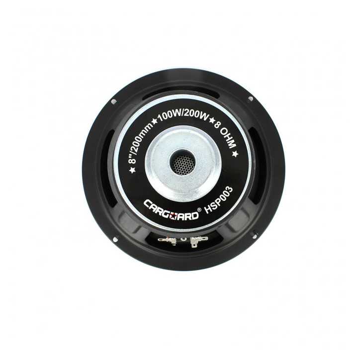 Difuzor HI-FI HOME 8" 203mm 100/200W 8 ohmi 37Hz-4.5kHz Carguard HSP003