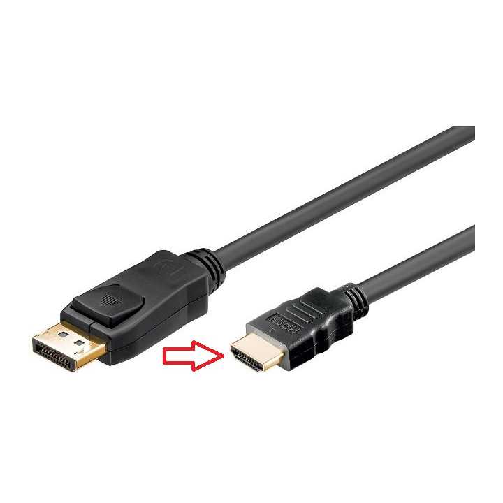 Cablu DisplayPort la HDMI 3m 1080p contacte aurite