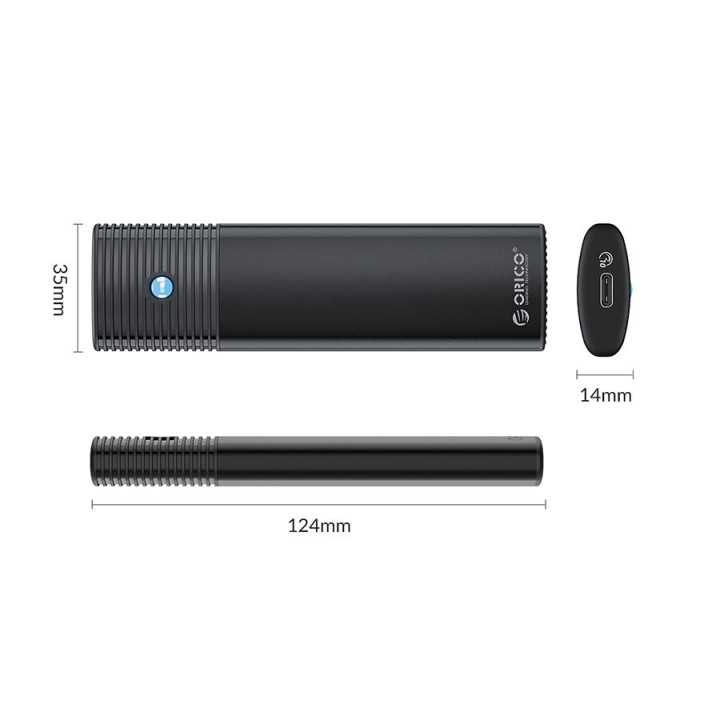 Rack SSD USB3.2 GEN1 USB TYPE C SATA sau NVMe M.2 negru Orico PWDM2-G2-BK