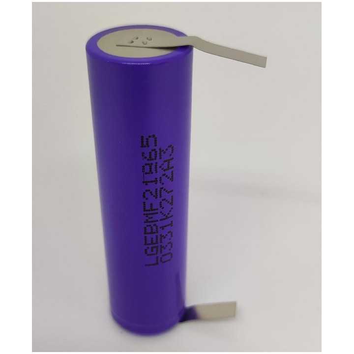 Acumulator Li-Ion 18650 LG 2200mAh 10A 3.7V cu lamele sudate LGEBMF21865