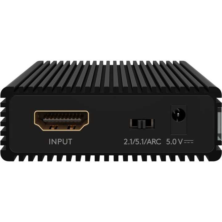 Audio Extractor Ultra HD 4K 60Hz V2.0 HDMI - HDMI TOSLINK 3.5 mm audio casti Goobay 58477