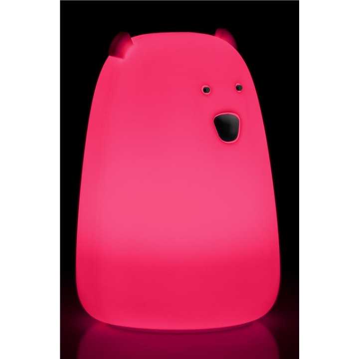 Luminã de noapte cu LED Ursul polar 7 culori 3 moduri lumina cu acumulator Goobay 61647