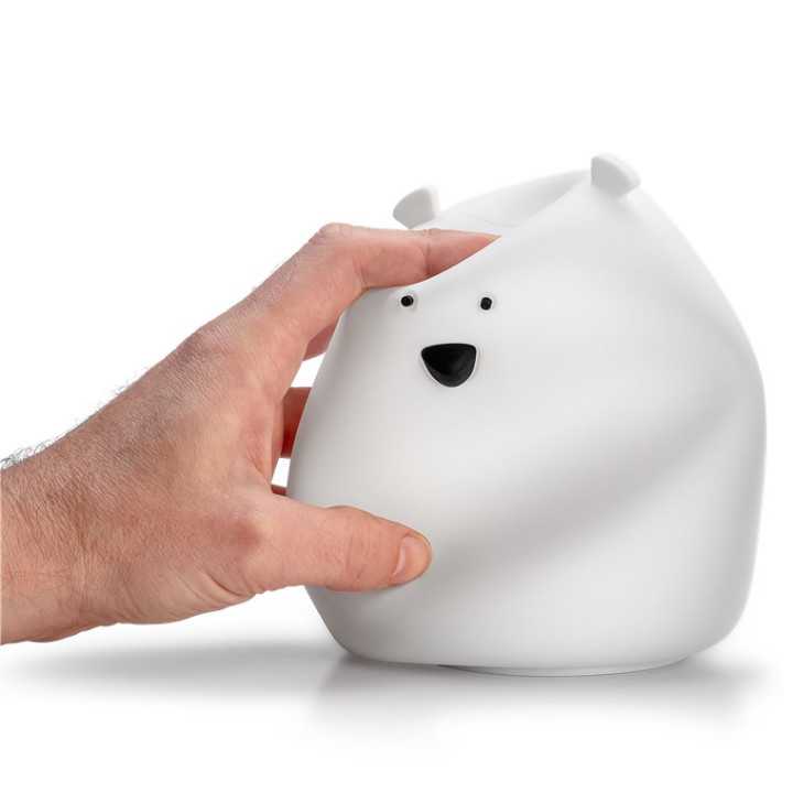 Luminã de noapte cu LED Ursul polar 7 culori 3 moduri lumina cu acumulator Goobay 61647