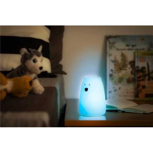 Luminã de noapte cu LED Ursul polar 7 culori 3 moduri lumina cu acumulator Goobay 61647